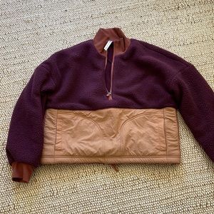 Purple cropped fleece